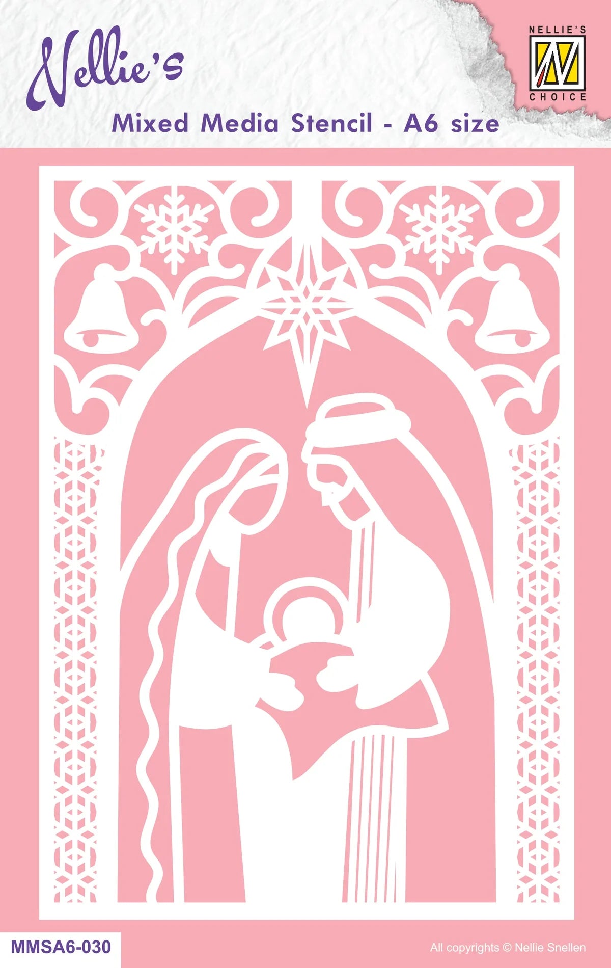 Mixed Media Stencil Nativity A6 Size