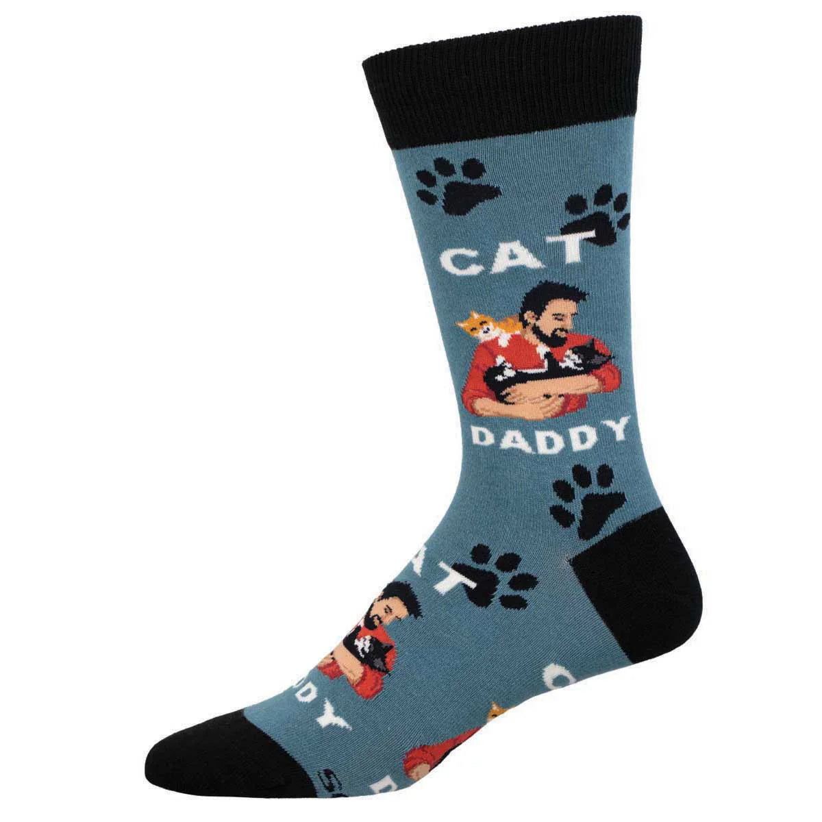 Mens Cat Daddy Blue Crew