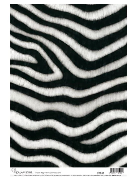 Calambour - Animal Print Zebra A3 Rice Paper
