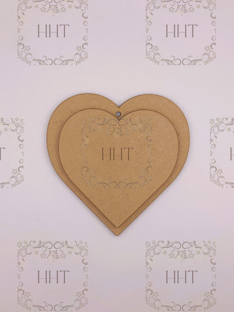 Heart Ornament 2 Part MDF