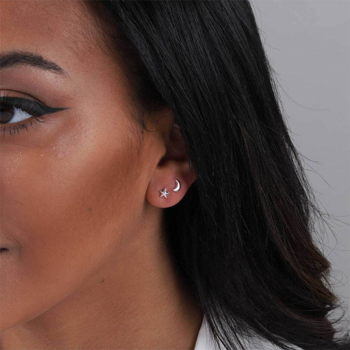 Love You To The Moon Earring Silver