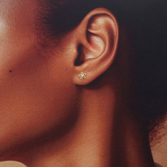 Let Your Dreams Blossom Flower Earrings Gold