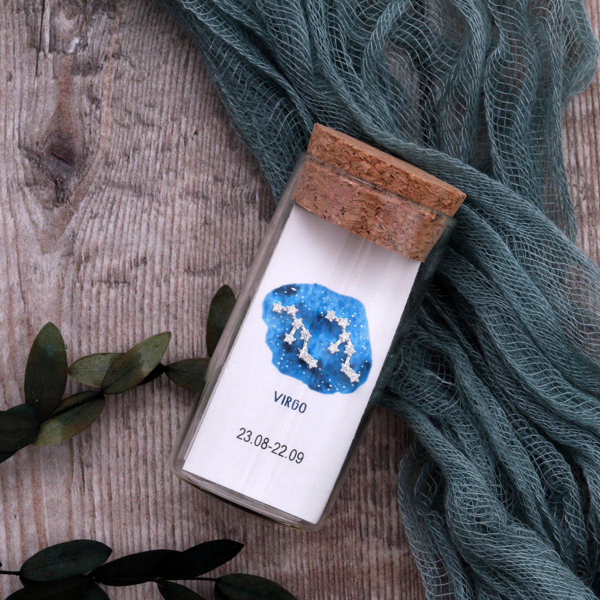 Virgo Star Sign Earrings - Silver