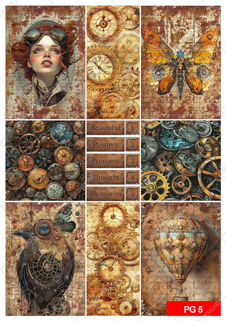 Paper Designs : Steampunk Age Collection Junk Journal kit