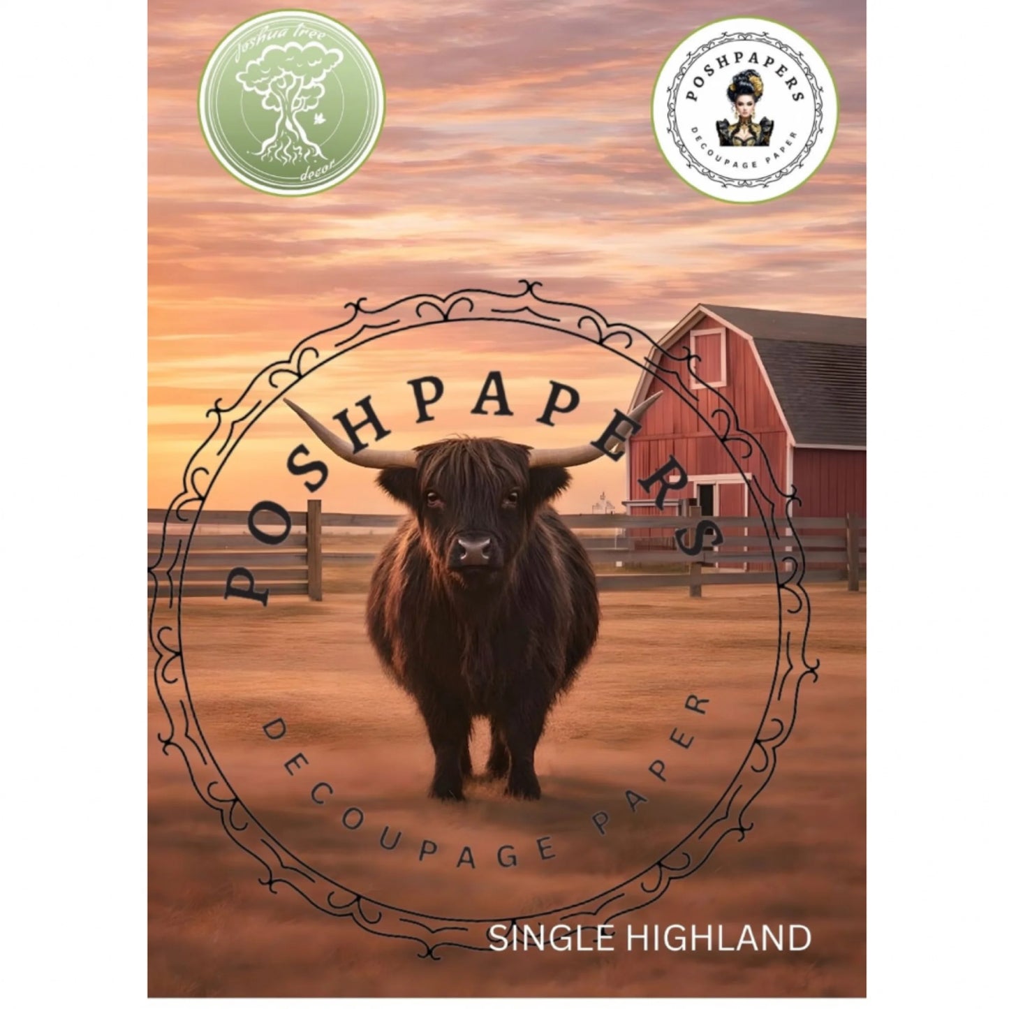 Posh Papers - Single Highland 53x73cm & 21x29cm
