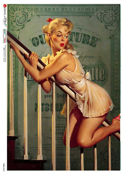 Paper Design - Sliding Down The Stairs A3 & A4 Rice Paper