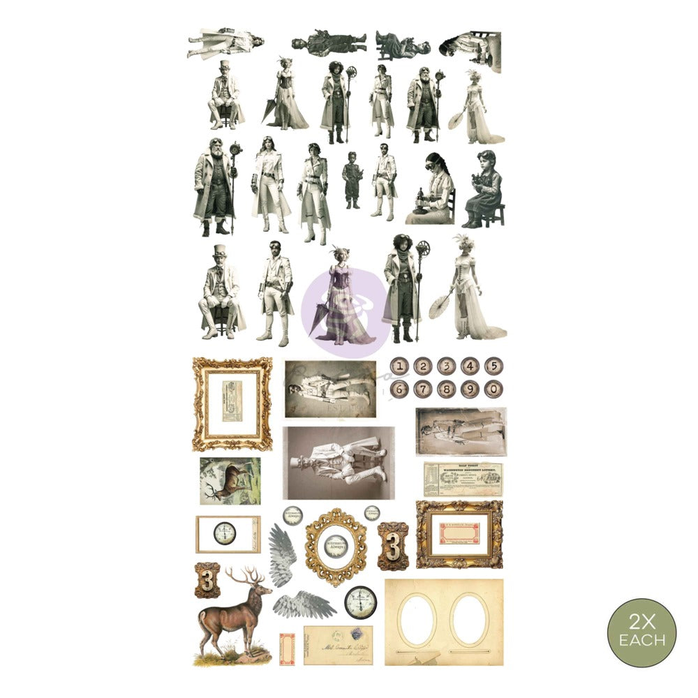 Finnabair Ephemera, Steam and Frost 112 Pieces