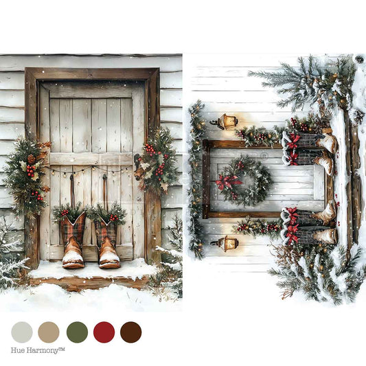 Re-Design With Prima® A4 Decoupage Fiber - Plaid & Pine 11.69x8.27"