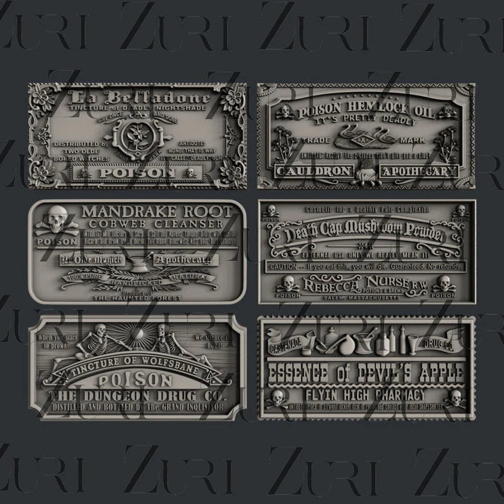Zuri Mould - Potion Labels