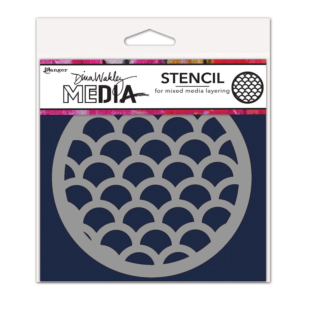 Dina Wakely & Ranger - Media Stencil - Scales Coaster