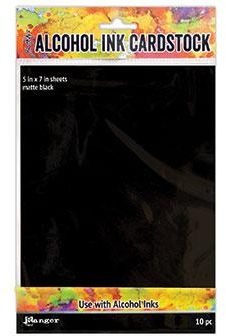 Ranger - Alcohol ink Surface Cardstock Matte Black 5x7"