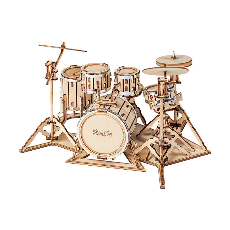 Rolife 3D Wooden Puzzle, Drum Kit