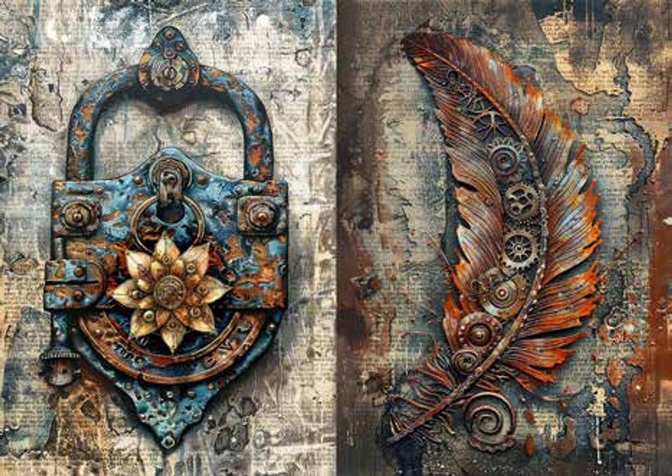 Paper Designs : Steampunk Age Collection Rice Paper Kit