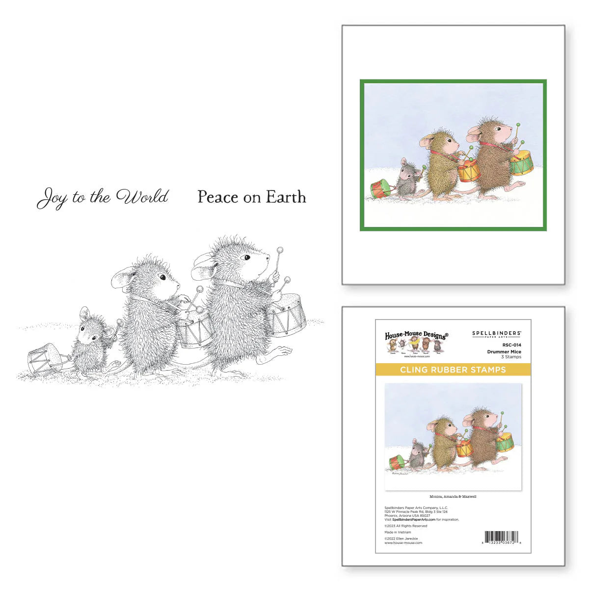 Spellbinders House Mouse Designs Drummer Mice