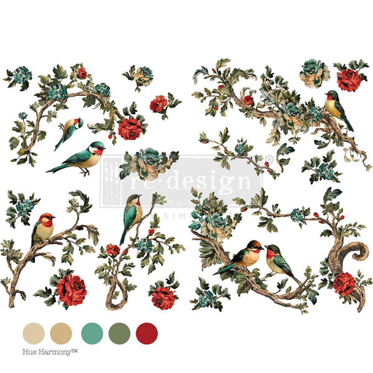 Re-Design With Prima® Decor Transfer - Rosette Aviary 24x35"