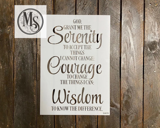 Stencil Serenity Prayer Muddaritaville