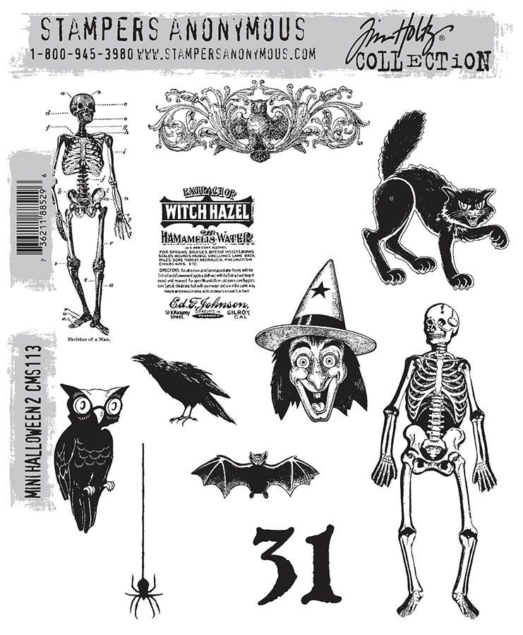 Tim Holtz & Stampers Anonymous Mini Halloween 2 Stamps