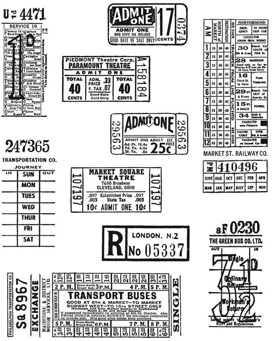 Tim Holtz & Stampers Anonymous Ticket Booth Stamps