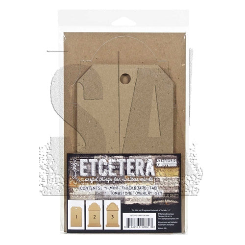 Tim Holtz & Stampers Anonymous Mini Thickboard Tag Tombstone
