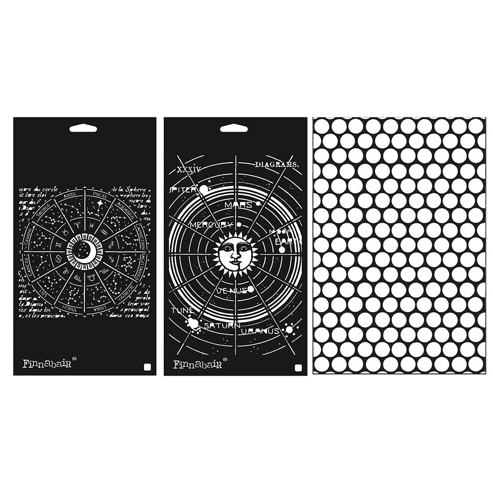 Finnabair Stencils : 3 Piece Celestial