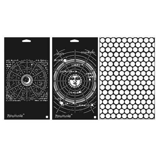 Finnabair Stencil 3 Piece Celestial