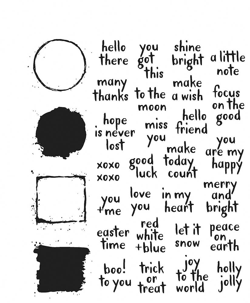 Stampers Anonymous - Tim Holtz : Cling Mounted Rubber Stamps ~ Note Quotes
