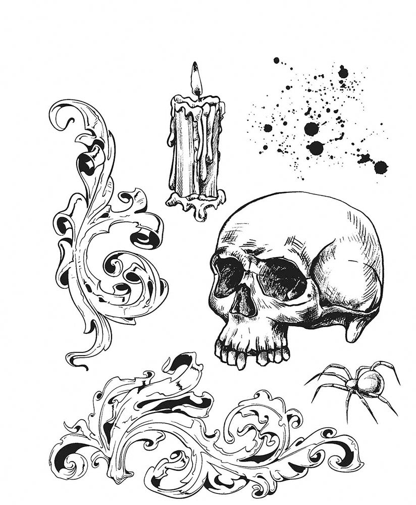 Stampers Anonymous - Tim Holtz : Cling Mounted Rubber Stamps ~ Foreboding