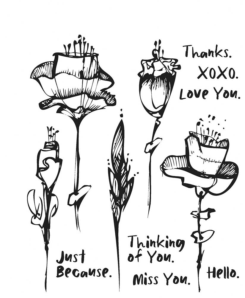 Stampers Anonymous Abstract Florals Stamp