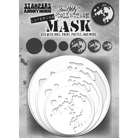 Layering Mask, Moon Tim Holtz