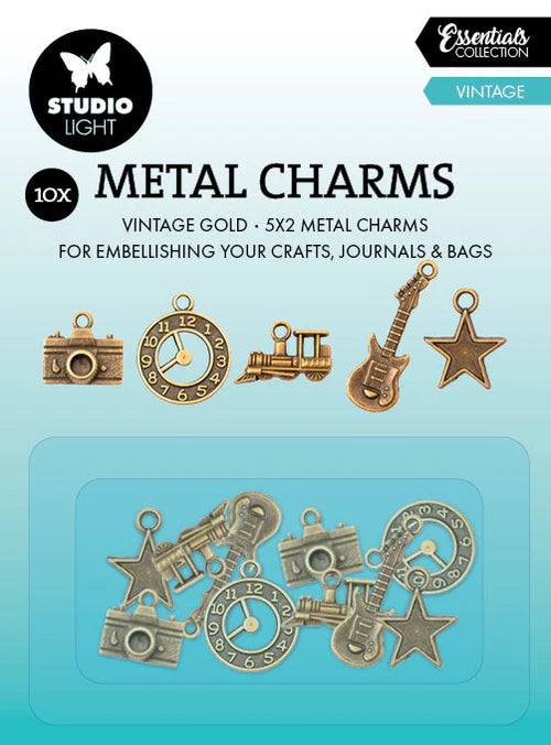 Studio Light - Metal Charms, Vintage Consumables 10pc