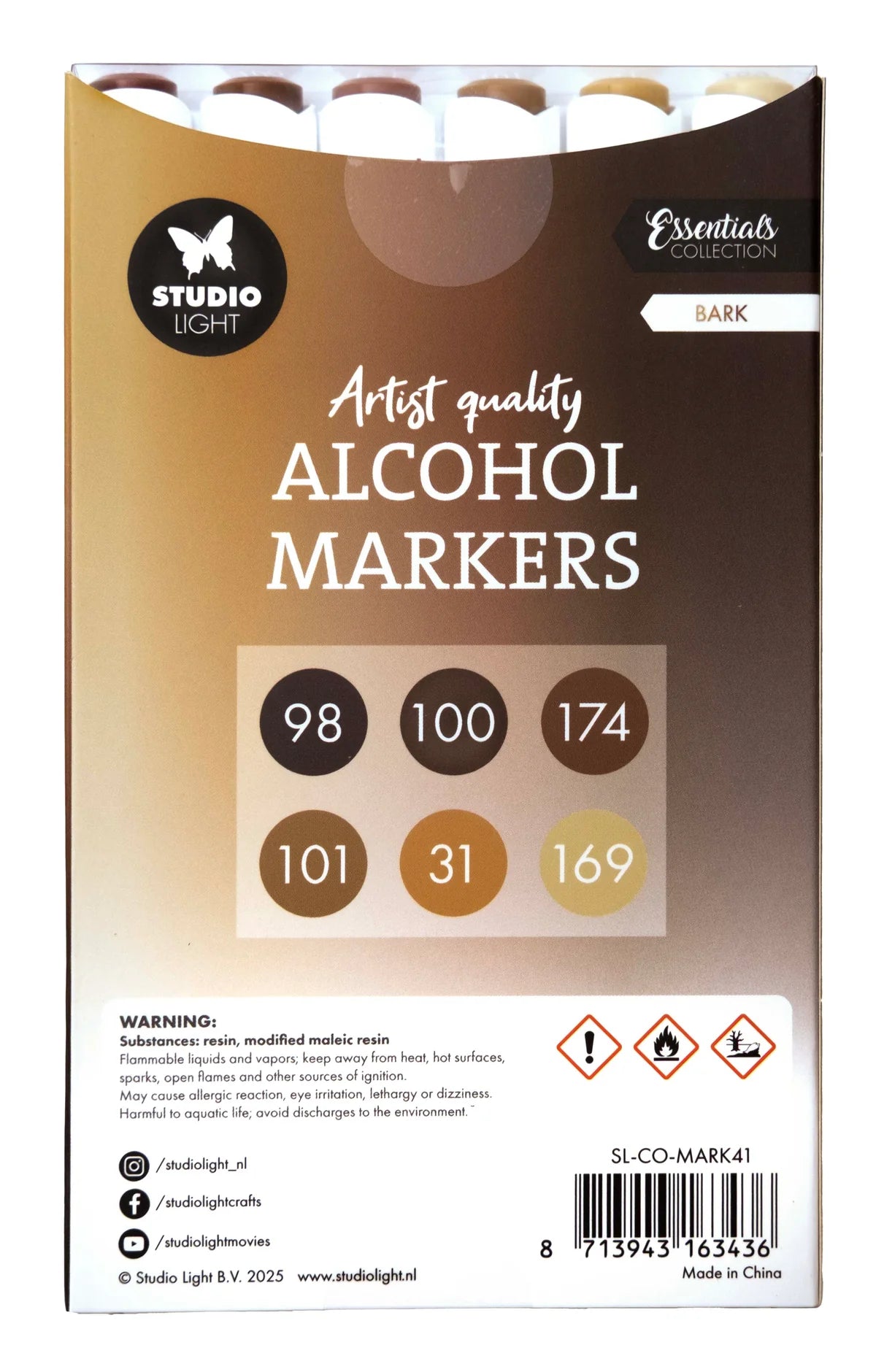 Studio Light - Alcohol Markers - Skintones 6pcs