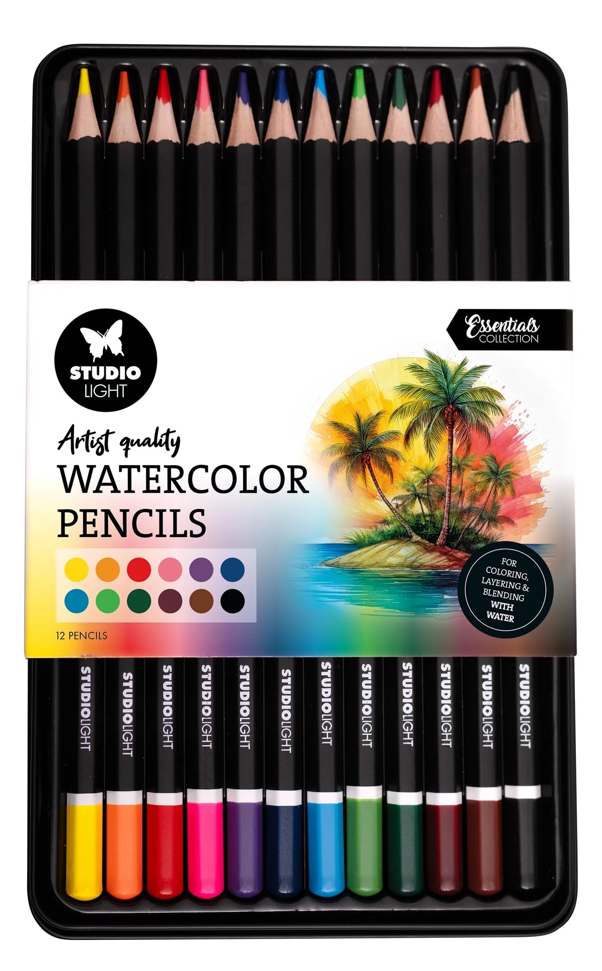 Studio Light - Essential Watercolor Pencils 12 Pieces