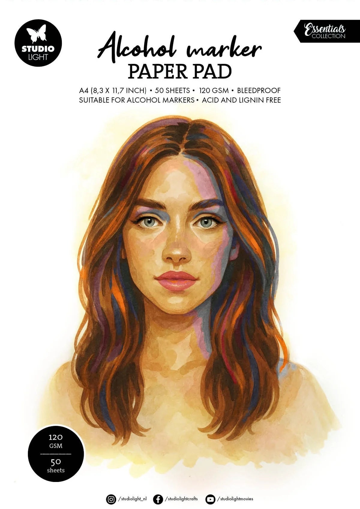 Studio Light - Paper Pad for Alcohol Markers A4 8.3x11.7"