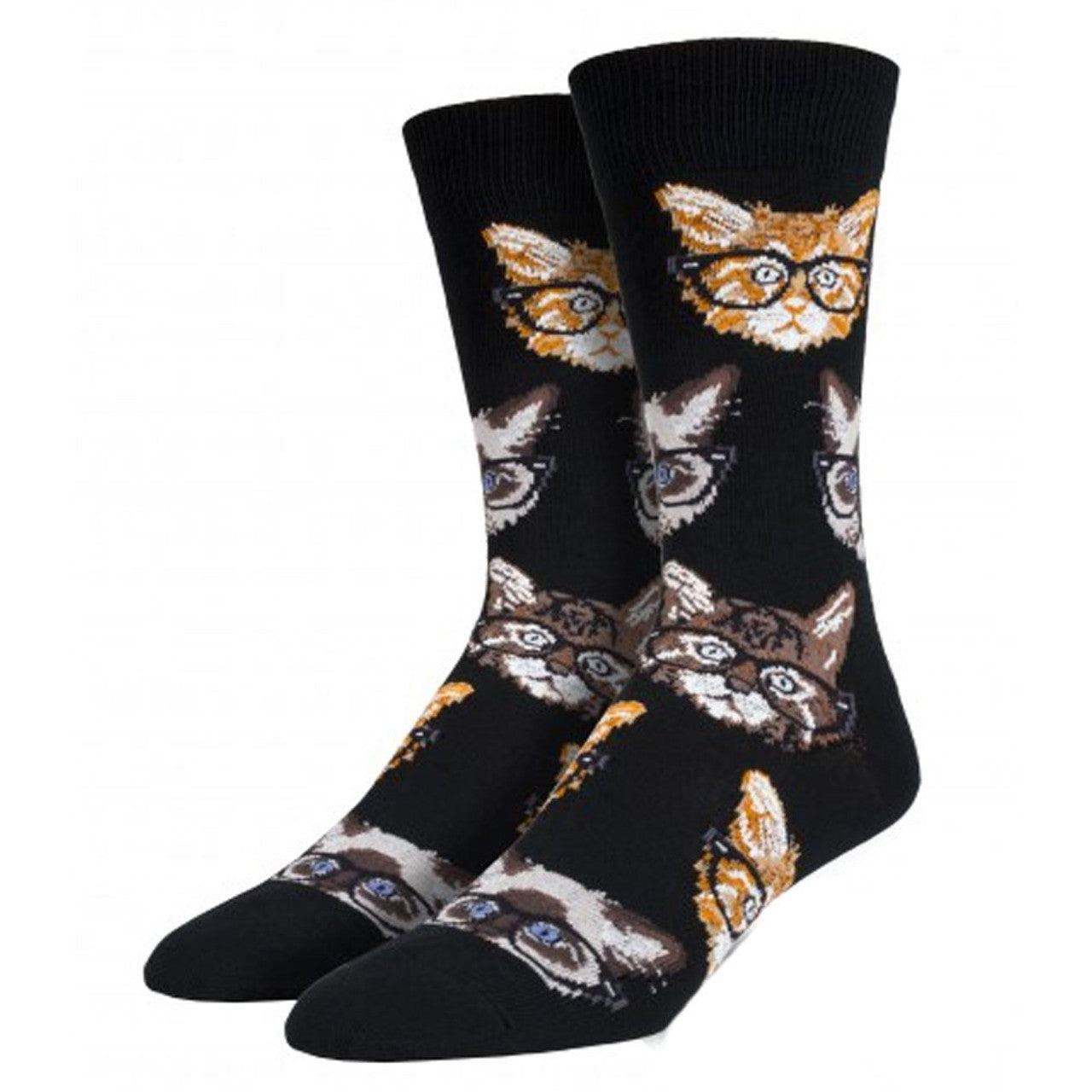 Mens Kittenster Black Cotton Crew