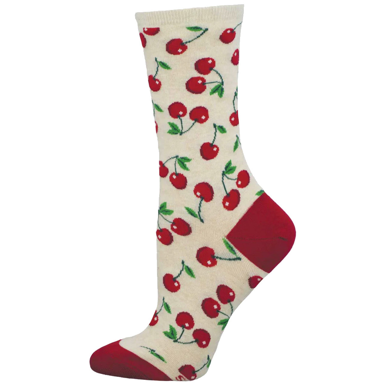Womens Absolutely Cherry Cotton Crew
