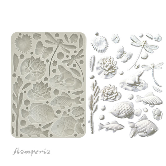 Stamperia Silicone Mould Fish & Dragonfly