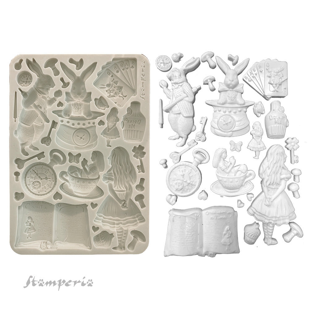 Stamperia - Alice in Christmas Collection A5 Silicone Mould