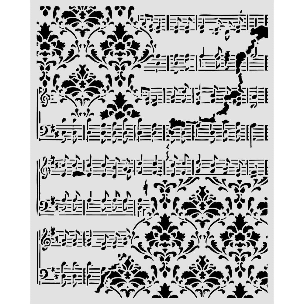 Stamperia Mix Media Stencil Score and Frize