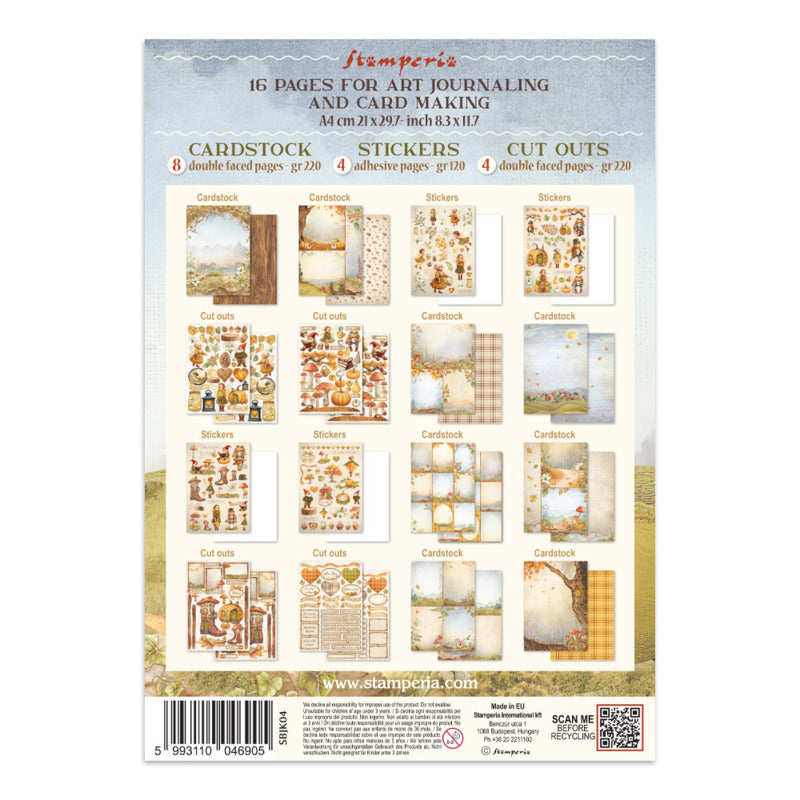 Stamperia - Whispering Woods - Junk Journal Backgrounds + Stickers + Cut Outs