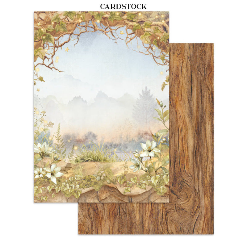 Stamperia - Whispering Woods - Junk Journal Backgrounds + Stickers + Cut Outs
