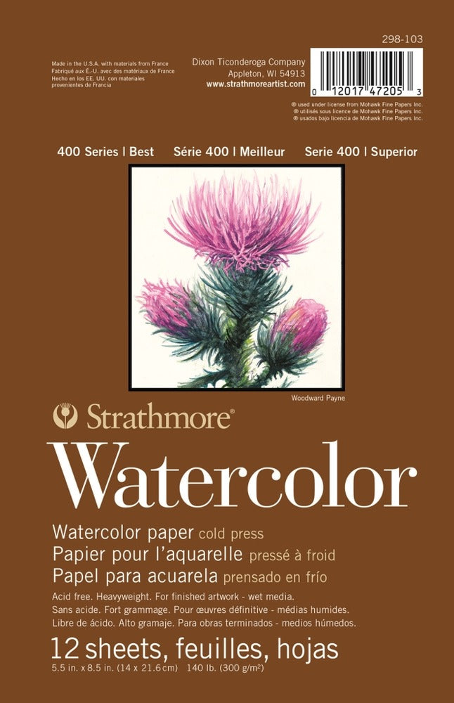 400 Series Watercolor Pad, Cold Press - 5.5" x 8.5" (Tape)