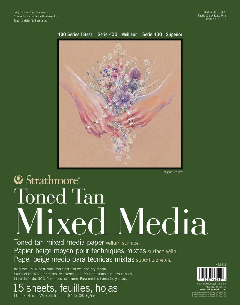 Strathmore - 400 Series Tan Toned Mixed Media Pad 11x14"