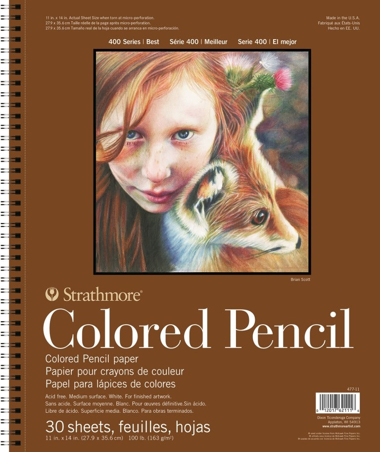 Strathmore 400 Series Colored Pencil Pad Medium Surface 11x14"