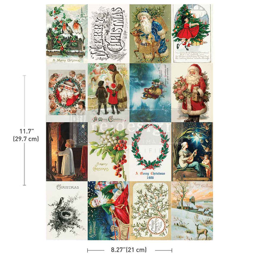 Re-Design With Prima® Middy Transfers - Season's Greetings From The Past A4 8.27x11.7"