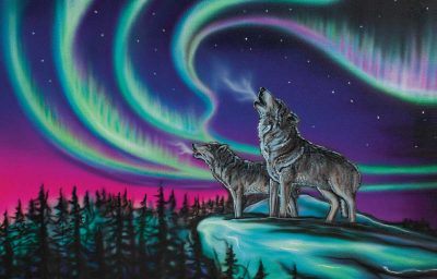 SKY DANCE WOLF SONG DIAMOND ART