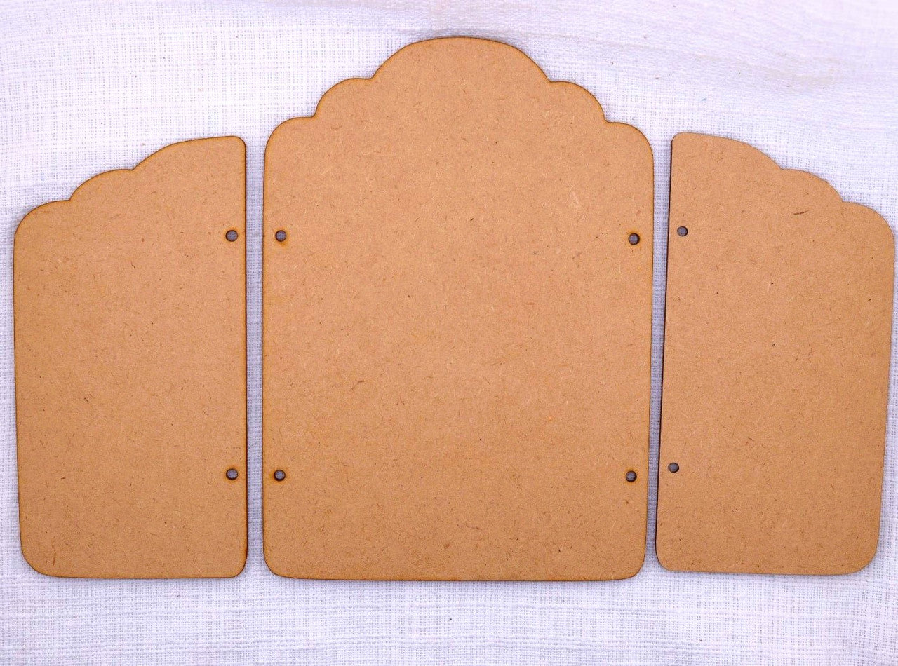 Handcrafted Holiday Tradition - MDF Blank 3 Piece Screen Plaque