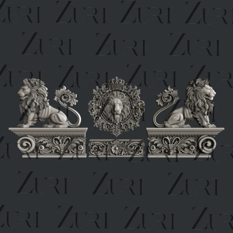 Zuri Baroque Lions Mould