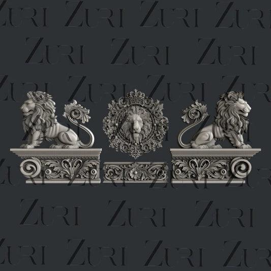 Zuri Baroque Lions Mould