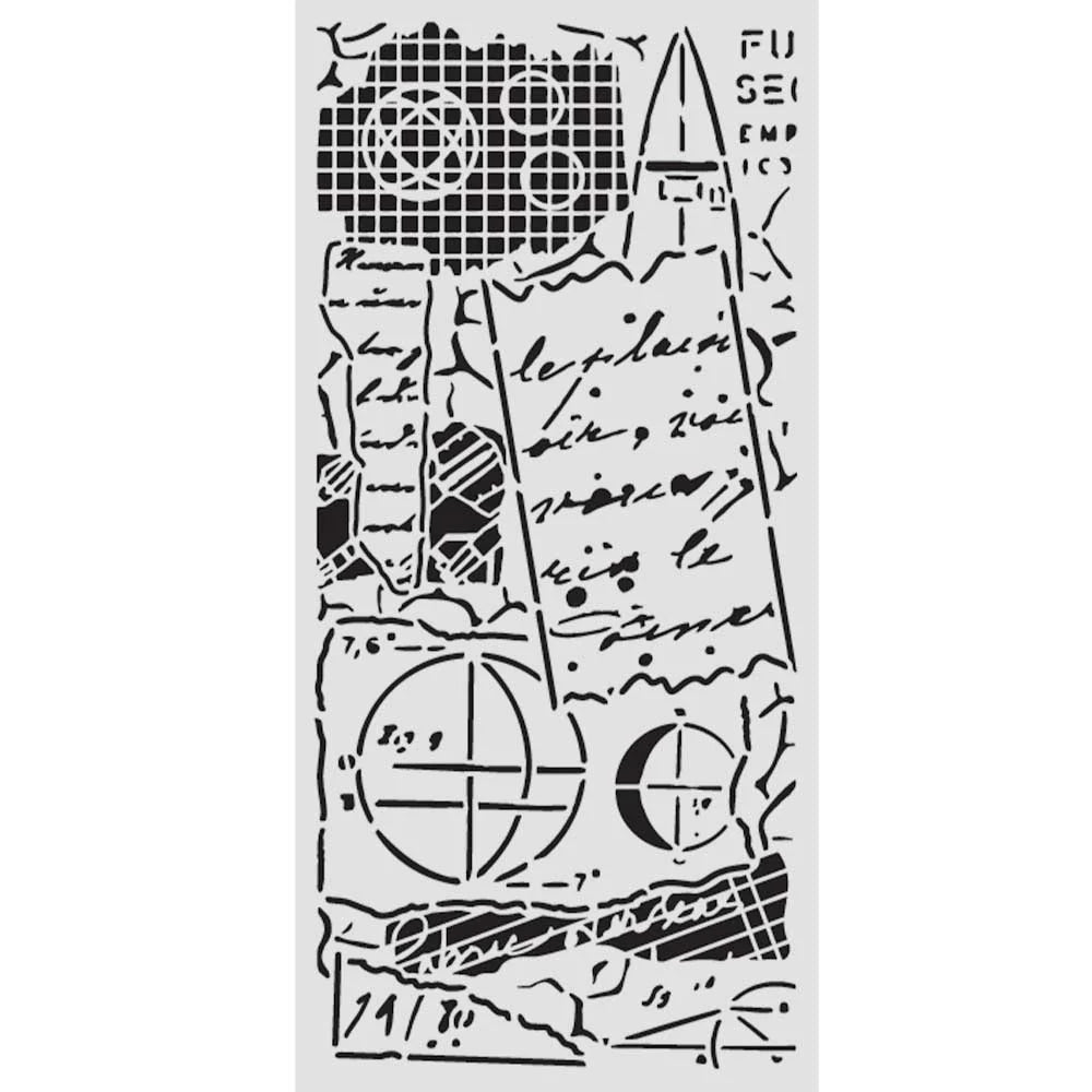 Stamperia A New Beginning Media Stencil, Notes