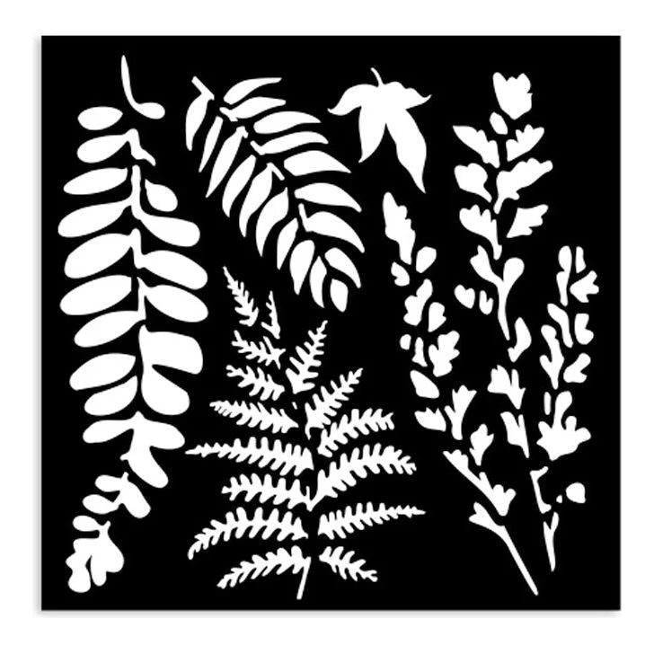 Stamperia Media Stencil, Leaves